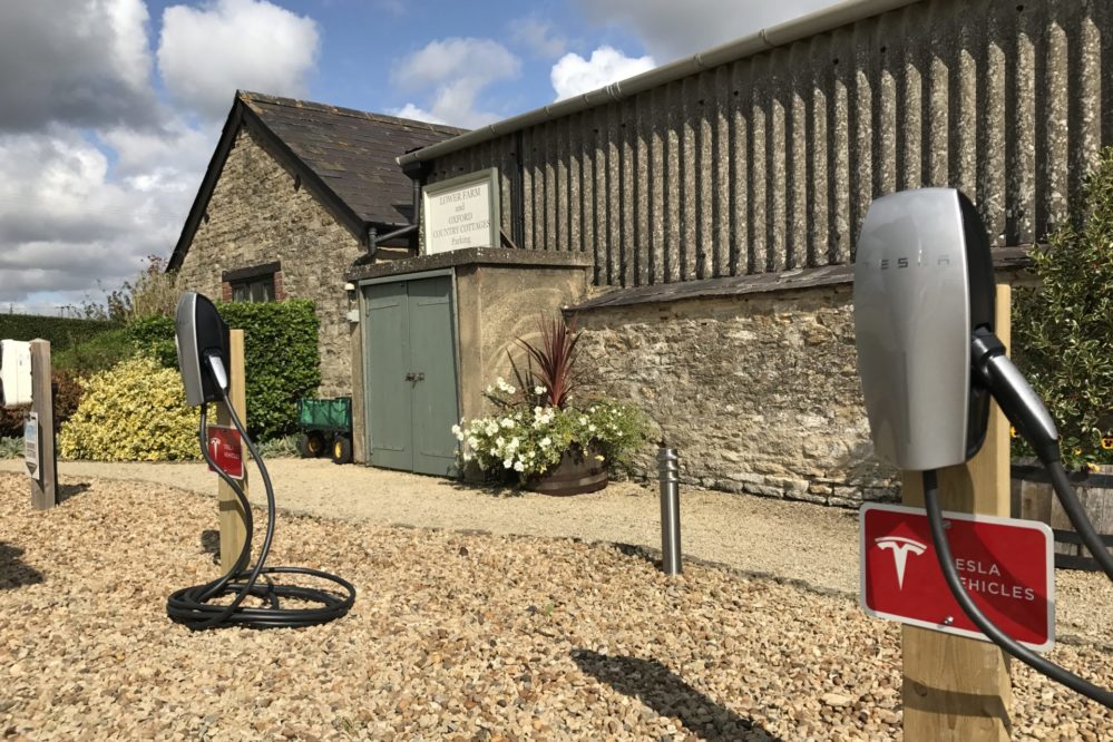 Tesla-EV-charge-points-at-Oxford-Country-Cottages